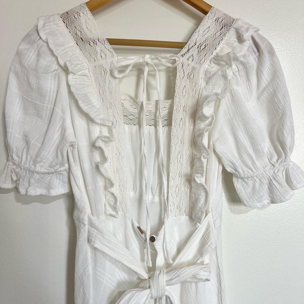Free People Now And Forever Midi Dress Ivory NWOT - Picture 13 of 16
